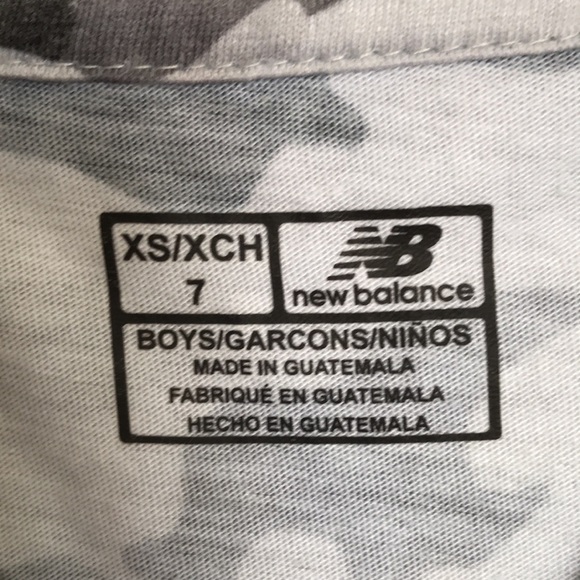 New Balance Boys Long Sleeve Tee, Camo Gray. - Picture 5 of 7